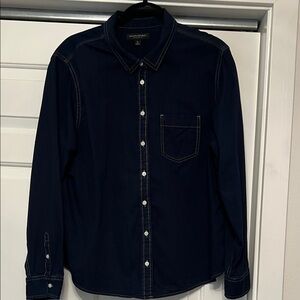 Woman's Banana Republic Indigo Blue Denim Shirt - XL